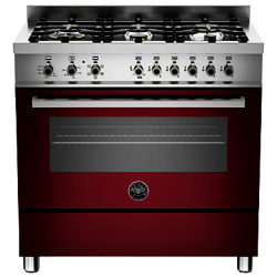 Bertazzoni Professional Series 90cm Dual Energy Single Range Cooker Burgundy